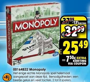 Aanbiedingen Monopoly - Hasbro - Geldig van 24/10/2015 tot 06/12/2015 bij ToyChamp