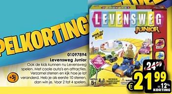 Aanbiedingen Levensweg junior - Hasbro - Geldig van 24/10/2015 tot 06/12/2015 bij ToyChamp