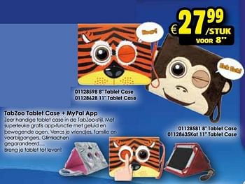 Aanbiedingen Tabzoo tablet case + mypal app eek eek 8`` - TabZoo - Geldig van 24/10/2015 tot 06/12/2015 bij ToyChamp