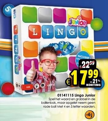 Aanbiedingen Lingo junior - Tulip Games - Geldig van 24/10/2015 tot 06/12/2015 bij ToyChamp