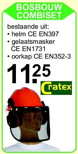 Aanbiedingen Bosbouw combiset - Cratex - Geldig van 26/10/2015 tot 15/11/2015 bij Van Cranenbroek