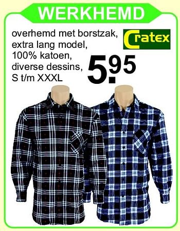Aanbiedingen Werkhemd - Cratex - Geldig van 26/10/2015 tot 15/11/2015 bij Van Cranenbroek