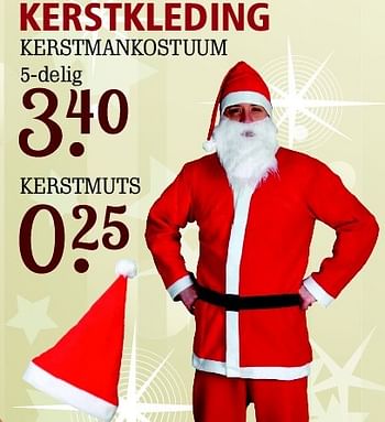 Aanbiedingen Kerstkleding kerstmankostuum - Huismerk - Van Cranenbroek - Geldig van 26/10/2015 tot 15/11/2015 bij Van Cranenbroek