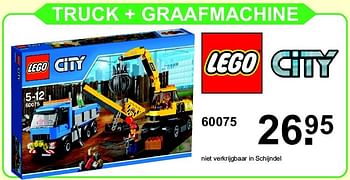 Aanbiedingen Truck + graafmachine - Lego - Geldig van 26/10/2015 tot 15/11/2015 bij Van Cranenbroek
