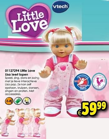 Aanbiedingen Little love lisa leert lopen - Little Love - Geldig van 24/10/2015 tot 06/12/2015 bij ToyChamp