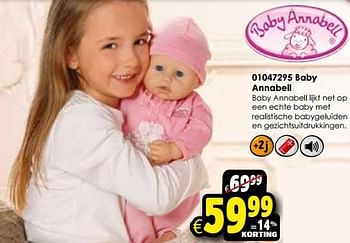Aanbiedingen Baby annabell - Baby Annabell - Geldig van 24/10/2015 tot 06/12/2015 bij ToyChamp