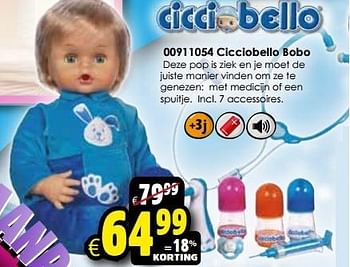 Aanbiedingen Cicciobello bobo - Cicciobello - Geldig van 24/10/2015 tot 06/12/2015 bij ToyChamp