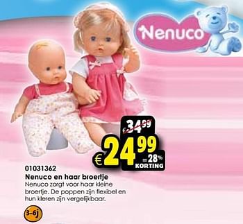 Aanbiedingen Nenuco en haar broertje - Nenuco - Geldig van 24/10/2015 tot 06/12/2015 bij ToyChamp
