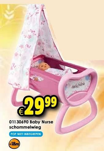 Aanbiedingen Baby nurse schommelwieg - Baby Nurse - Geldig van 24/10/2015 tot 06/12/2015 bij ToyChamp