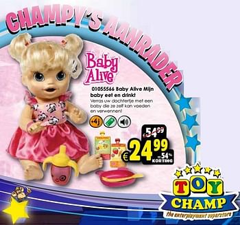 Aanbiedingen Baby alive mijn baby eet en drinkt - Baby Alive - Geldig van 24/10/2015 tot 06/12/2015 bij ToyChamp