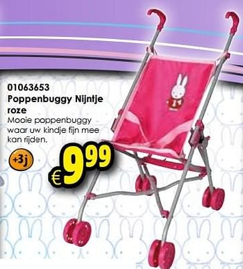Aanbiedingen Poppenbuggy nijntje roze - Huismerk - Toychamp - Geldig van 24/10/2015 tot 06/12/2015 bij ToyChamp