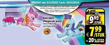 Aanbiedingen Vliegende pony - My Little Pony - Geldig van 24/10/2015 tot 06/12/2015 bij ToyChamp