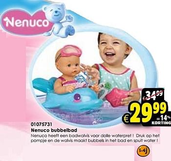 Aanbiedingen Nenuco bubbelbad - Nenuco - Geldig van 24/10/2015 tot 06/12/2015 bij ToyChamp