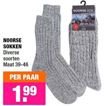 Aanbiedingen Noorse sokken - Huismerk - Big Bazar - Geldig van 19/10/2015 tot 01/11/2015 bij Big Bazar