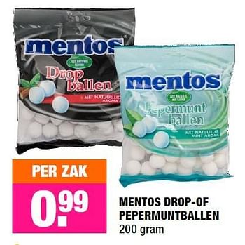 Aanbiedingen Mentos drop-of pepermuntballen - Mentos - Geldig van 19/10/2015 tot 01/11/2015 bij Big Bazar