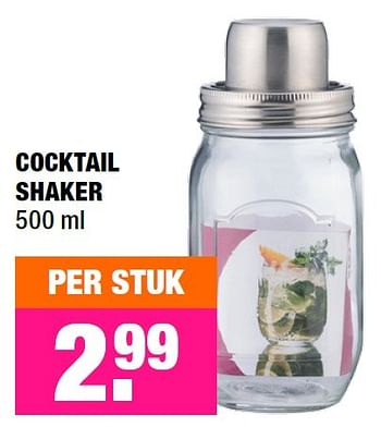 Aanbiedingen Cocktail shaker - Huismerk - Big Bazar - Geldig van 19/10/2015 tot 01/11/2015 bij Big Bazar