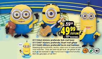 Aanbiedingen Minions pratende stuart met gitaar - Minions - Geldig van 24/10/2015 tot 06/12/2015 bij ToyChamp