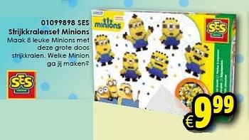 Aanbiedingen Ses strijkkralenset minions - SES - Geldig van 24/10/2015 tot 06/12/2015 bij ToyChamp