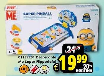 Aanbiedingen Despicable me super flippertafel - Minions - Geldig van 24/10/2015 tot 06/12/2015 bij ToyChamp