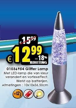 Aanbiedingen Glitter lamp - Huismerk - Toychamp - Geldig van 24/10/2015 tot 06/12/2015 bij ToyChamp