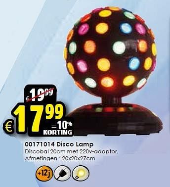 Aanbiedingen Disco lamp - Huismerk - Toychamp - Geldig van 24/10/2015 tot 06/12/2015 bij ToyChamp