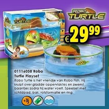 Aanbiedingen Robo turtle playset - Robo Turtle - Geldig van 24/10/2015 tot 06/12/2015 bij ToyChamp