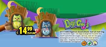 Aanbiedingen Digiowls boomstronk uil met ring - DigiOwl - Geldig van 24/10/2015 tot 06/12/2015 bij ToyChamp