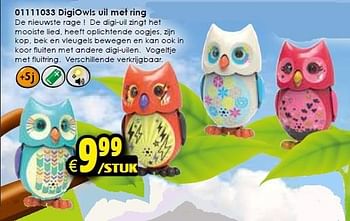 Aanbiedingen Digiowls uil met ring - DigiOwl - Geldig van 24/10/2015 tot 06/12/2015 bij ToyChamp