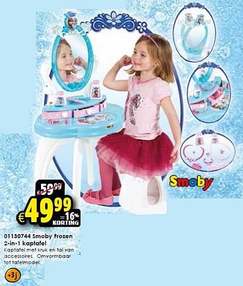 Aanbiedingen Smoby frozen 2-in-1 kaptafel - Smoby - Geldig van 24/10/2015 tot 06/12/2015 bij ToyChamp