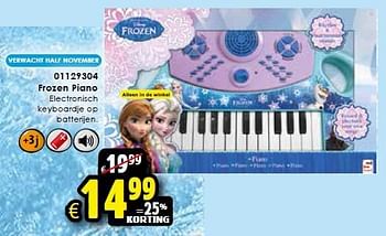 Aanbiedingen Frozen piano - Disney  Frozen - Geldig van 24/10/2015 tot 06/12/2015 bij ToyChamp