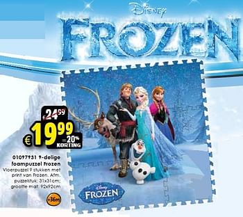 Aanbiedingen 9-delige foampuzzel frozen - Disney  Frozen - Geldig van 24/10/2015 tot 06/12/2015 bij ToyChamp