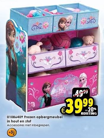 Aanbiedingen Frozen opbergmeubel in hout en stof - Disney  Frozen - Geldig van 24/10/2015 tot 06/12/2015 bij ToyChamp