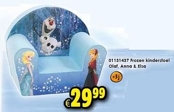 Aanbiedingen Frozen kinderstoel olaf, anna + elsa - Disney  Frozen - Geldig van 24/10/2015 tot 06/12/2015 bij ToyChamp