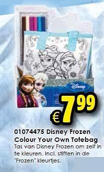 Aanbiedingen Disney frozen colour your own totebag - Disney  Frozen - Geldig van 24/10/2015 tot 06/12/2015 bij ToyChamp