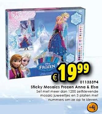 Aanbiedingen Sticky mosaics frozen anna + elsa - Disney  Frozen - Geldig van 24/10/2015 tot 06/12/2015 bij ToyChamp