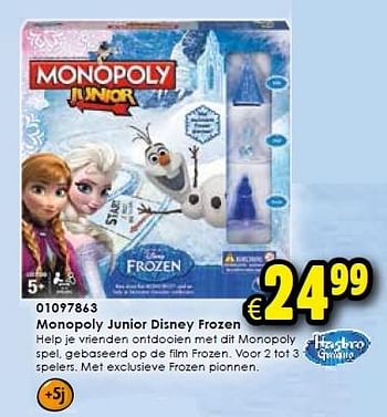 Aanbiedingen Monopoly junior disney frozen - Hasbro - Geldig van 24/10/2015 tot 06/12/2015 bij ToyChamp