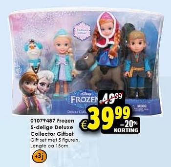 Aanbiedingen Frozen 5-delige deluxe collector giftset - Disney  Frozen - Geldig van 24/10/2015 tot 06/12/2015 bij ToyChamp