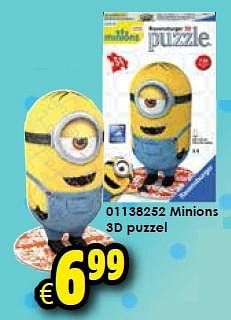 Aanbiedingen Minions 3d puzzel - Minions - Geldig van 24/10/2015 tot 06/12/2015 bij ToyChamp