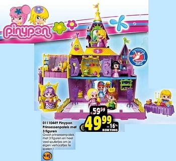 Aanbiedingen Pinypon prinsessenpaleis met 3 figuren - Pinypon - Geldig van 24/10/2015 tot 06/12/2015 bij ToyChamp