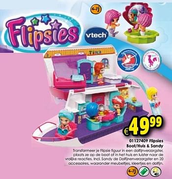 Aanbiedingen Flipsies boot-huis + sandy - Flipsies - Geldig van 24/10/2015 tot 06/12/2015 bij ToyChamp