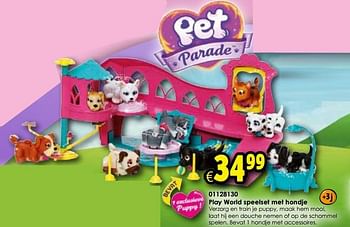 Aanbiedingen Play world speelset met hondje - Pet Parade - Geldig van 24/10/2015 tot 06/12/2015 bij ToyChamp