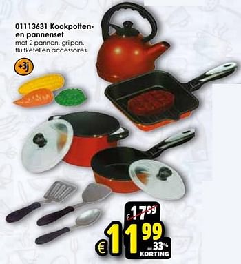 Aanbiedingen Kookpotten- en pannenset - Huismerk - Toychamp - Geldig van 24/10/2015 tot 06/12/2015 bij ToyChamp