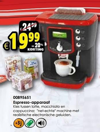 Aanbiedingen Espresso-apparaat - Huismerk - Toychamp - Geldig van 24/10/2015 tot 06/12/2015 bij ToyChamp