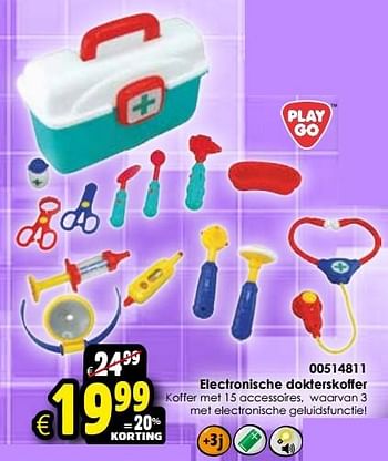 Aanbiedingen Electronische dokterskoffer - Play-Go - Geldig van 24/10/2015 tot 06/12/2015 bij ToyChamp