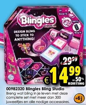 Aanbiedingen Blingles bling studio - Blingles - Geldig van 24/10/2015 tot 06/12/2015 bij ToyChamp