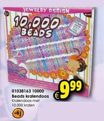 Aanbiedingen 10000 beads kralendoos - Huismerk - Toychamp - Geldig van 24/10/2015 tot 06/12/2015 bij ToyChamp