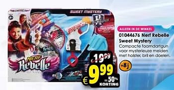 Aanbiedingen Nerf rebelle sweet mystery - Nerf - Geldig van 24/10/2015 tot 06/12/2015 bij ToyChamp