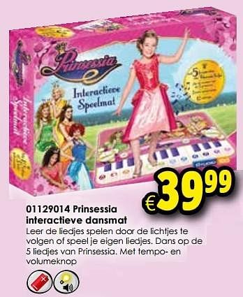 Aanbiedingen Prinsessia interactieve dansmat - Prinsessia - Geldig van 24/10/2015 tot 06/12/2015 bij ToyChamp