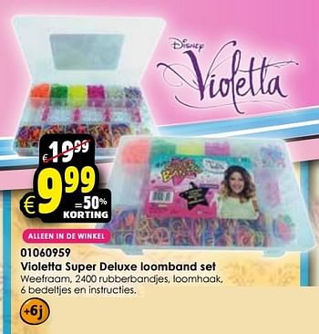 Aanbiedingen Violetta super deluxe loomband set - Violetta - Geldig van 24/10/2015 tot 06/12/2015 bij ToyChamp