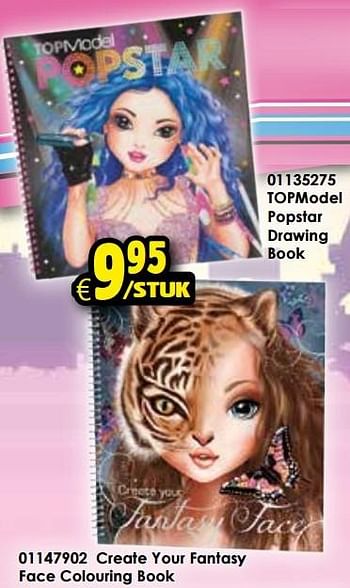 Aanbiedingen Create your fantasy face colouring book - Top Model - Geldig van 24/10/2015 tot 06/12/2015 bij ToyChamp